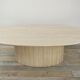 Oval coffee table in Italian design travertine from the 70s