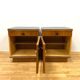 Set of 2 retro bedside tables, veneered wood, 1960s