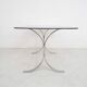 Table à manger en verre et chrome, années 1970