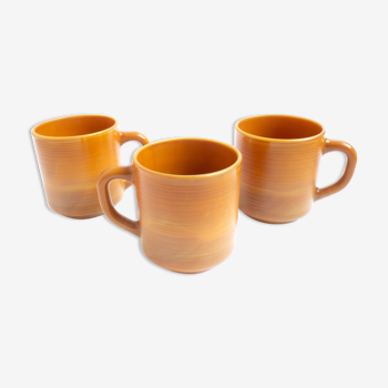 Lot de 3 mugs marron arcopal