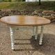 Antique solid wood table, round/oval extendable
