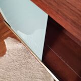 60s showcase on metal compass feet