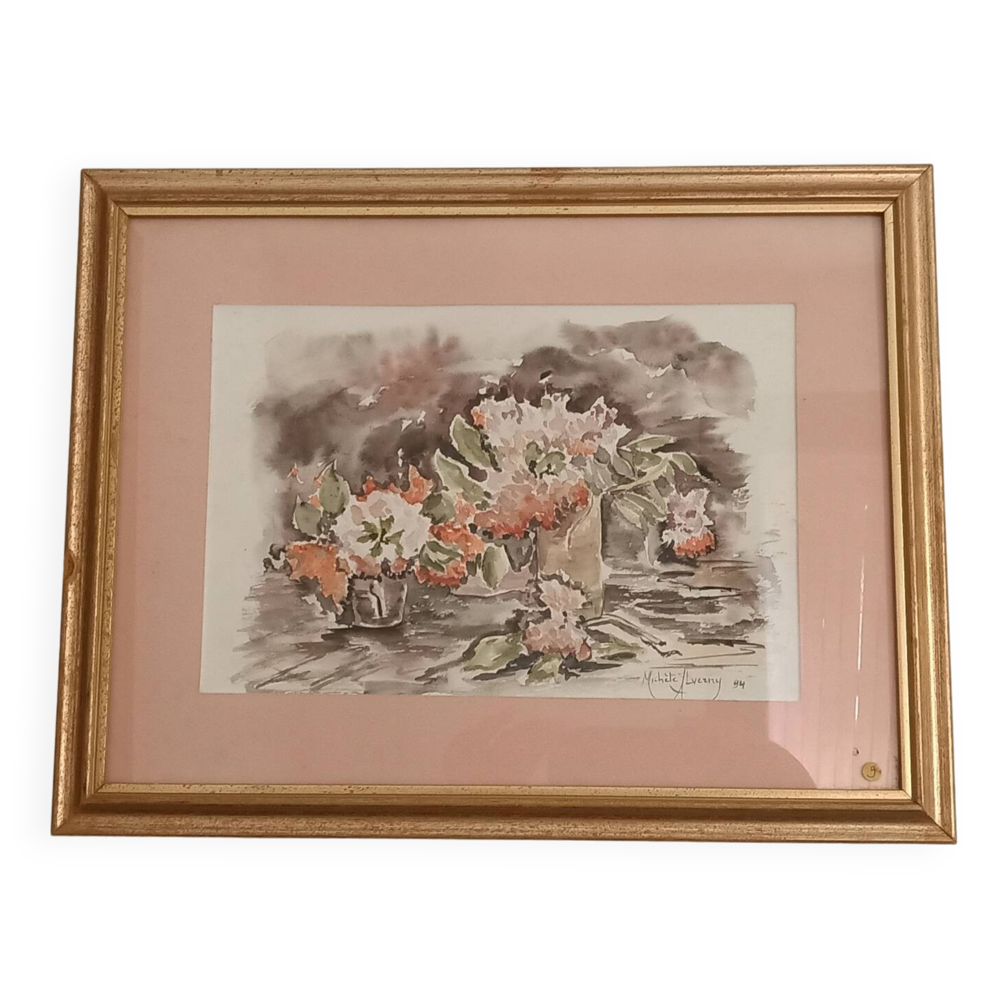 Watercolor bouquet of flowers