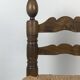 Chaise basse en bois tourné Bobbin à la manière de Charles Dudouyt, France, années 1950