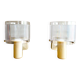 Set of 2 mid century modern wall sconce lamps new