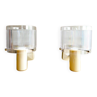 Set of 2 mid century modern wall sconce lamps new