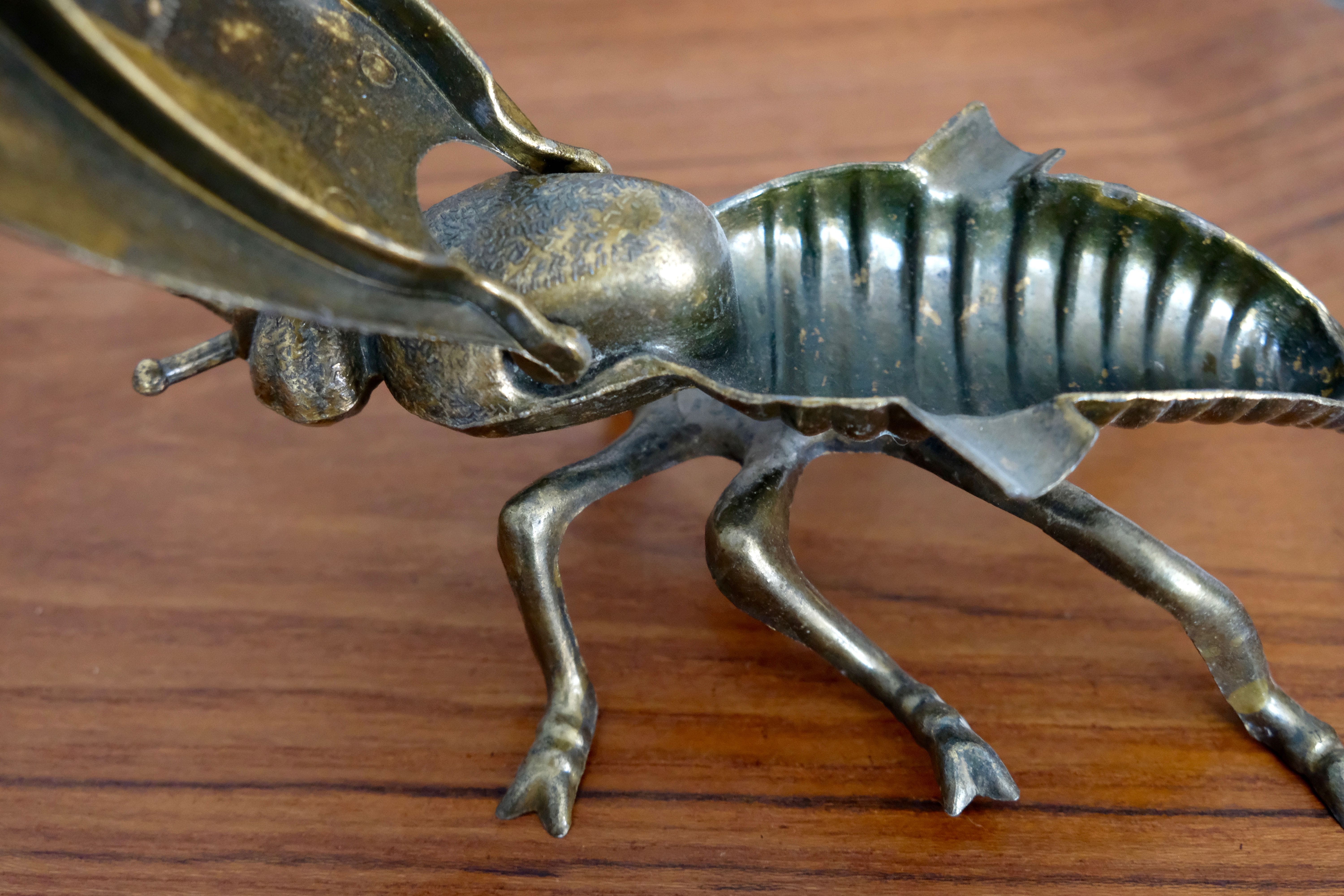 Vintage brass fly ashtray 1970