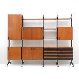 Teak bookshelf with four compartments, 1960s