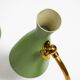 Pair of beautiful green Mid Century Modern Diabolo crow's foot table lamps