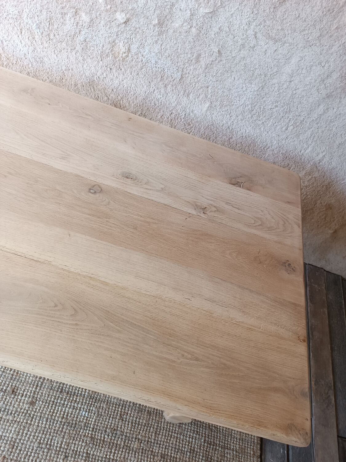 Solid wood farmhouse table