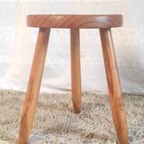 Tripod stool in solid wood – 60s