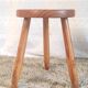 Tabouret tripode en bois massif années 60