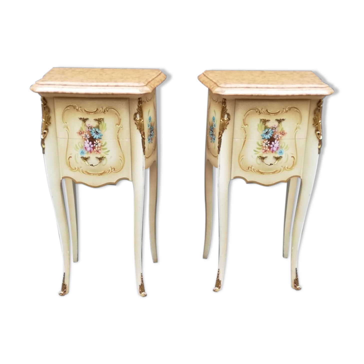 Pair of Italian Louis XV-style bedside tables