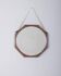 Vintage 1970s wall mirror in wood and rope, Italian design