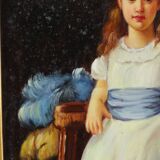 Painting Young Girl Gold Frame Lady Sybil Primrose
