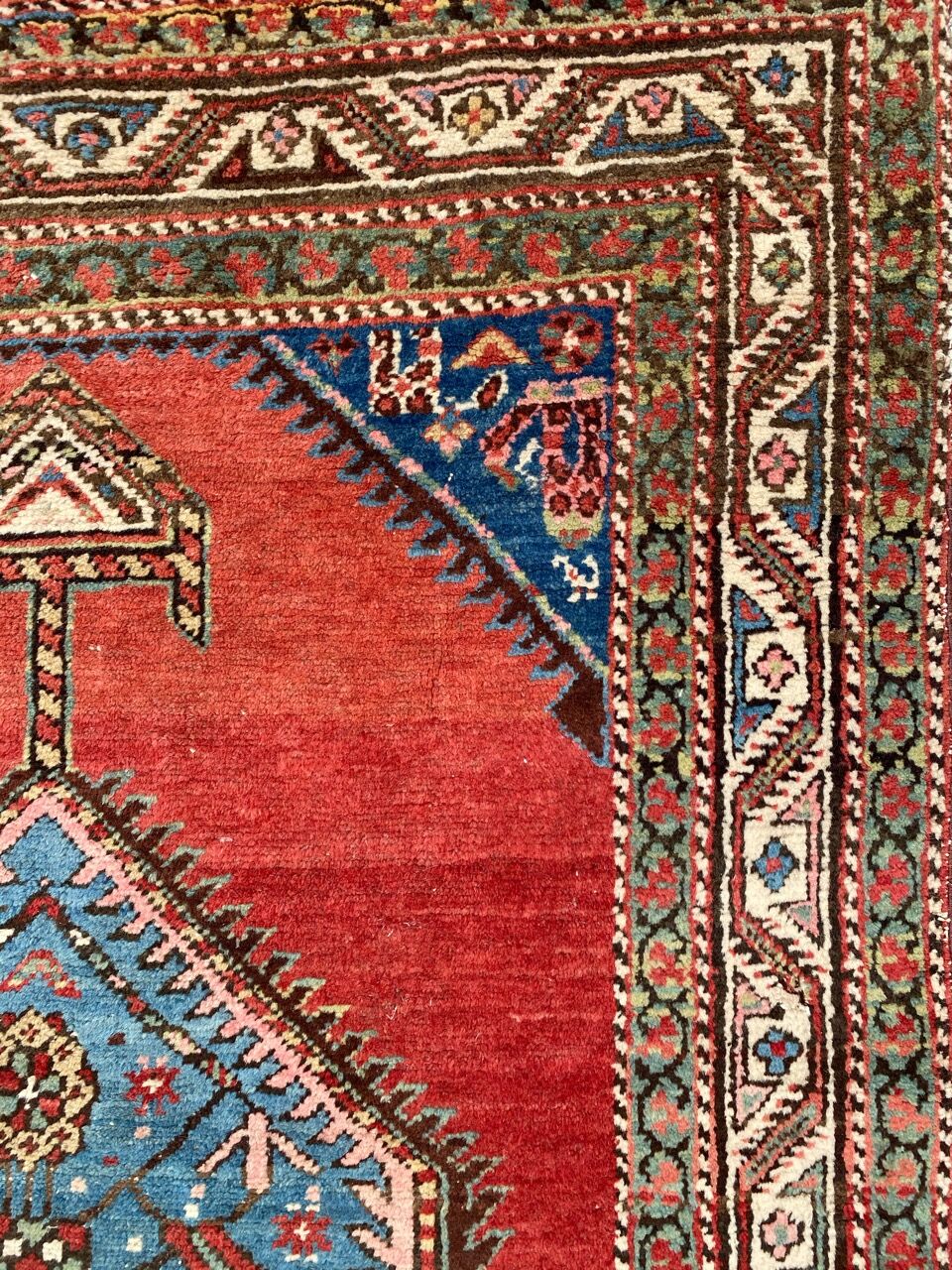 Old Persian north-west carpet for handmade corridor 107x325 cm