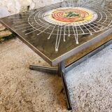 Ceramic and chrome coffee table circa 70s