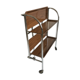 Desserte vintage pliable à roulettes