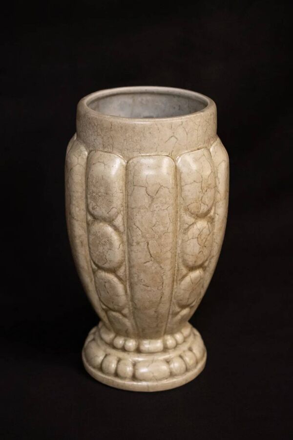 Vase céramique Art Déco par les frères Pierre et Joseph Mougin – ivoire