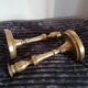 Pair of bronze church candlesticks