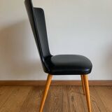 Chaise noire pieds compas