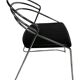 4 chaises minimalistes en fil d'acier chromé, années 80