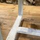 Farmhouse table 6 people white patinated in rectangular solid oak