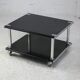 Coffee table "space age" in black lacquered steel