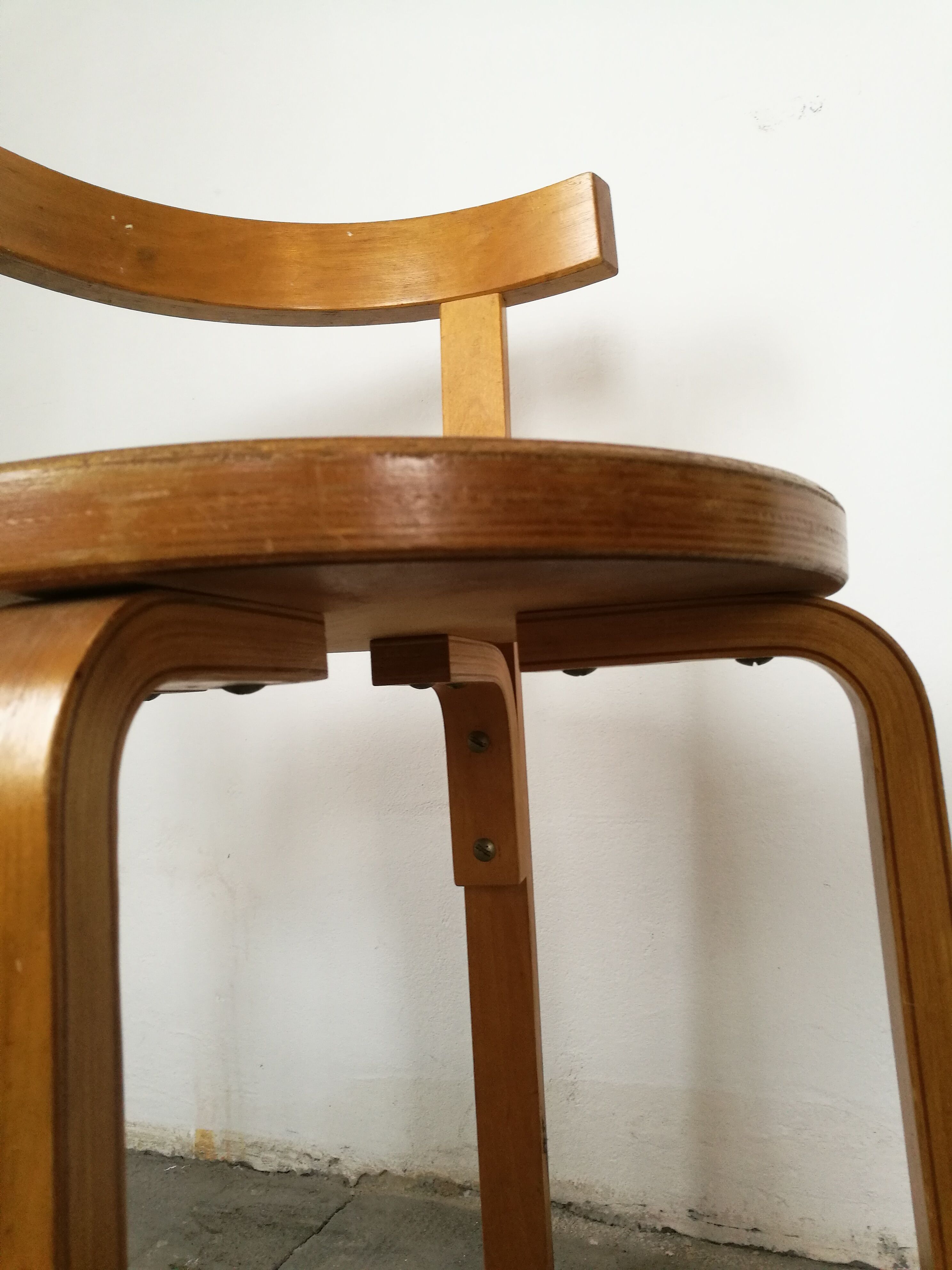 Plywood chair, glued laminated scandinavian chair