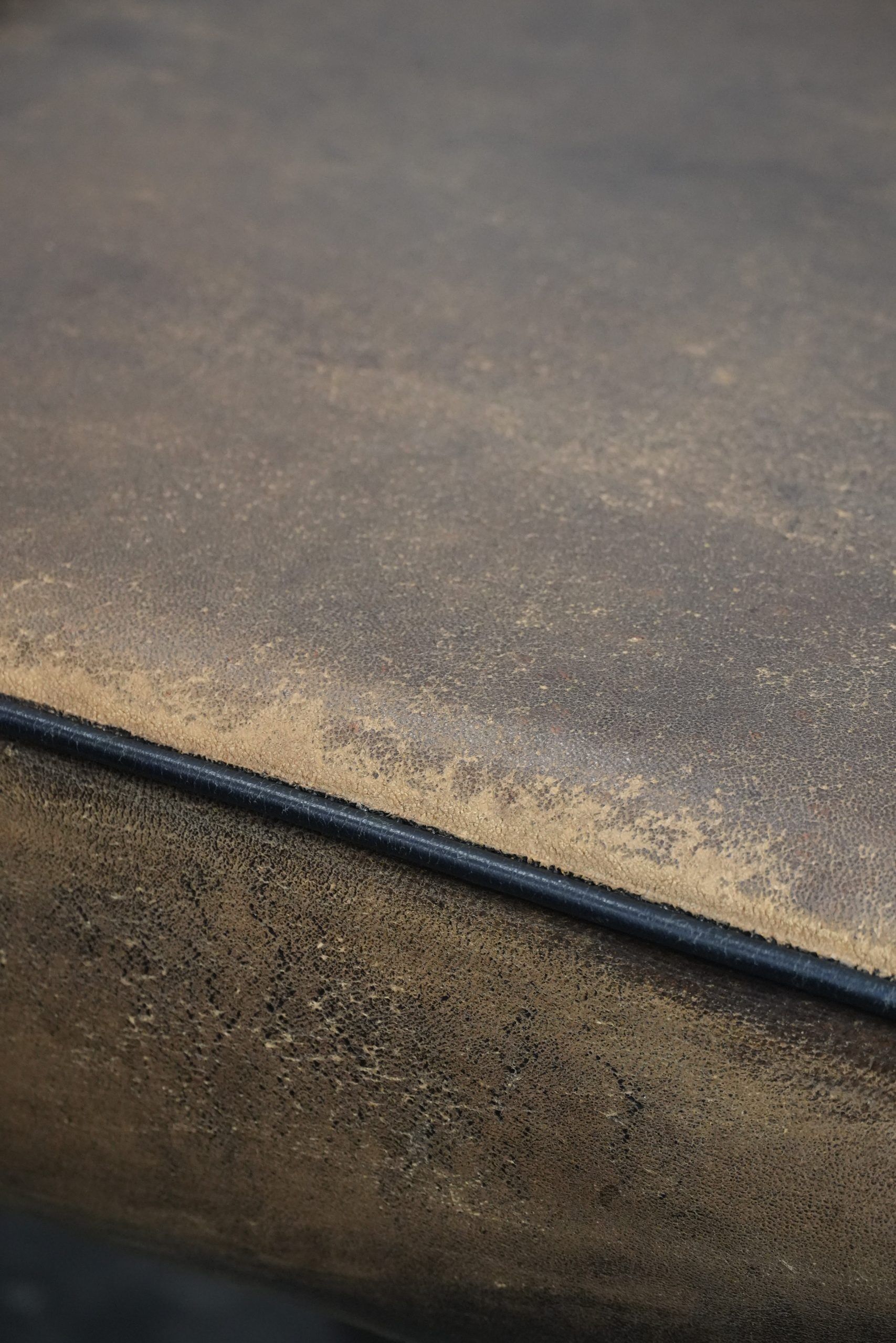 Great set of 8 stylish vintage sheepskin dining chairs with character