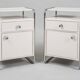 Bauhaus Bedside Tables in Chrome & Wood by Sab, Czech, 1930s, Set of 2