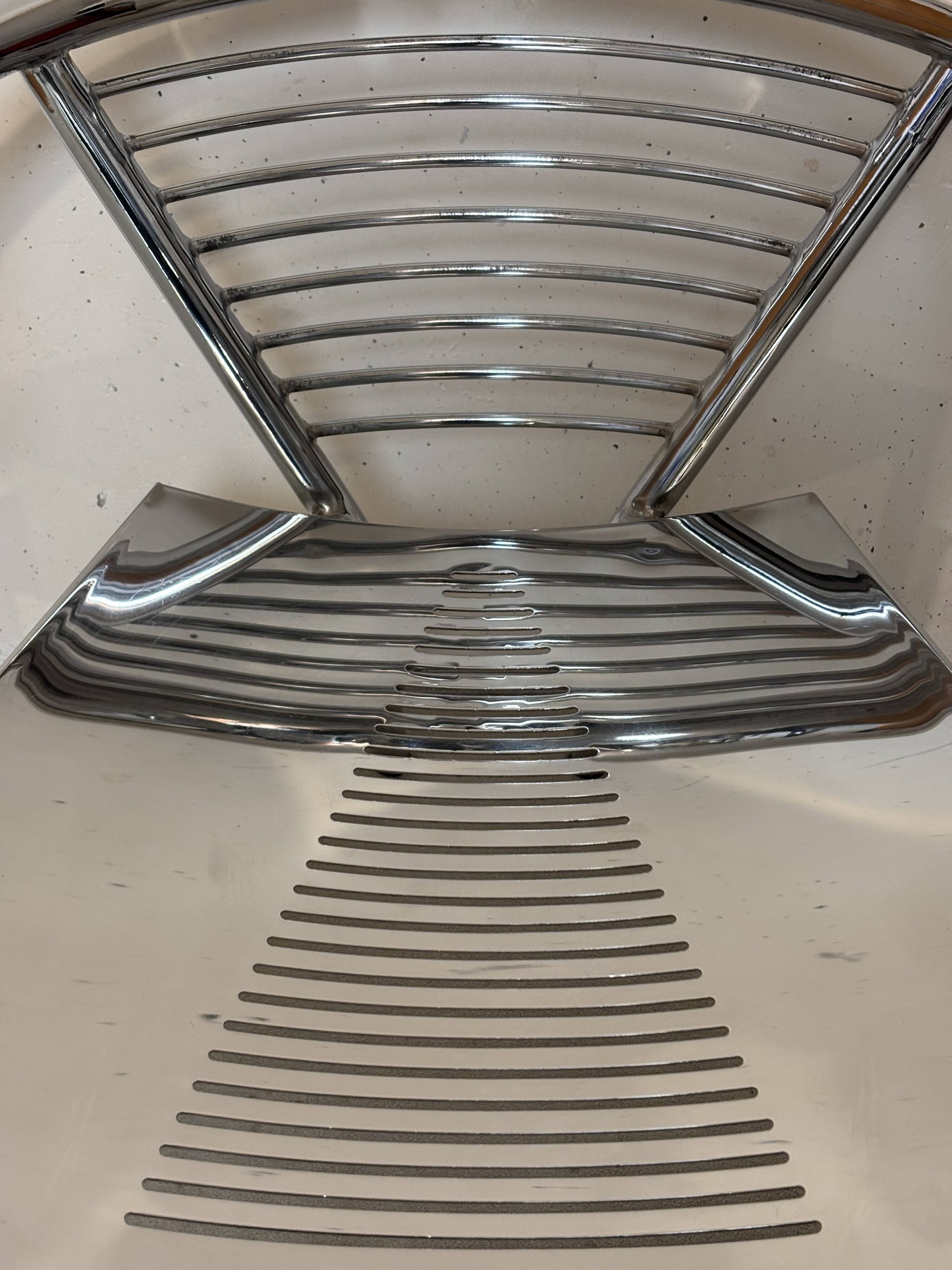 Fauteuil métal chromé, Ronald-Cecil Sportes, 1980