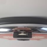 Mid-century Luxas retro scale Czech orange floral chrome vintage decor