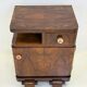 Pair of Art Deco bedside tables in walnut — Italy, 1930-1940