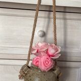 Pot vase with handles pyrite stoneware Truchon Corsica