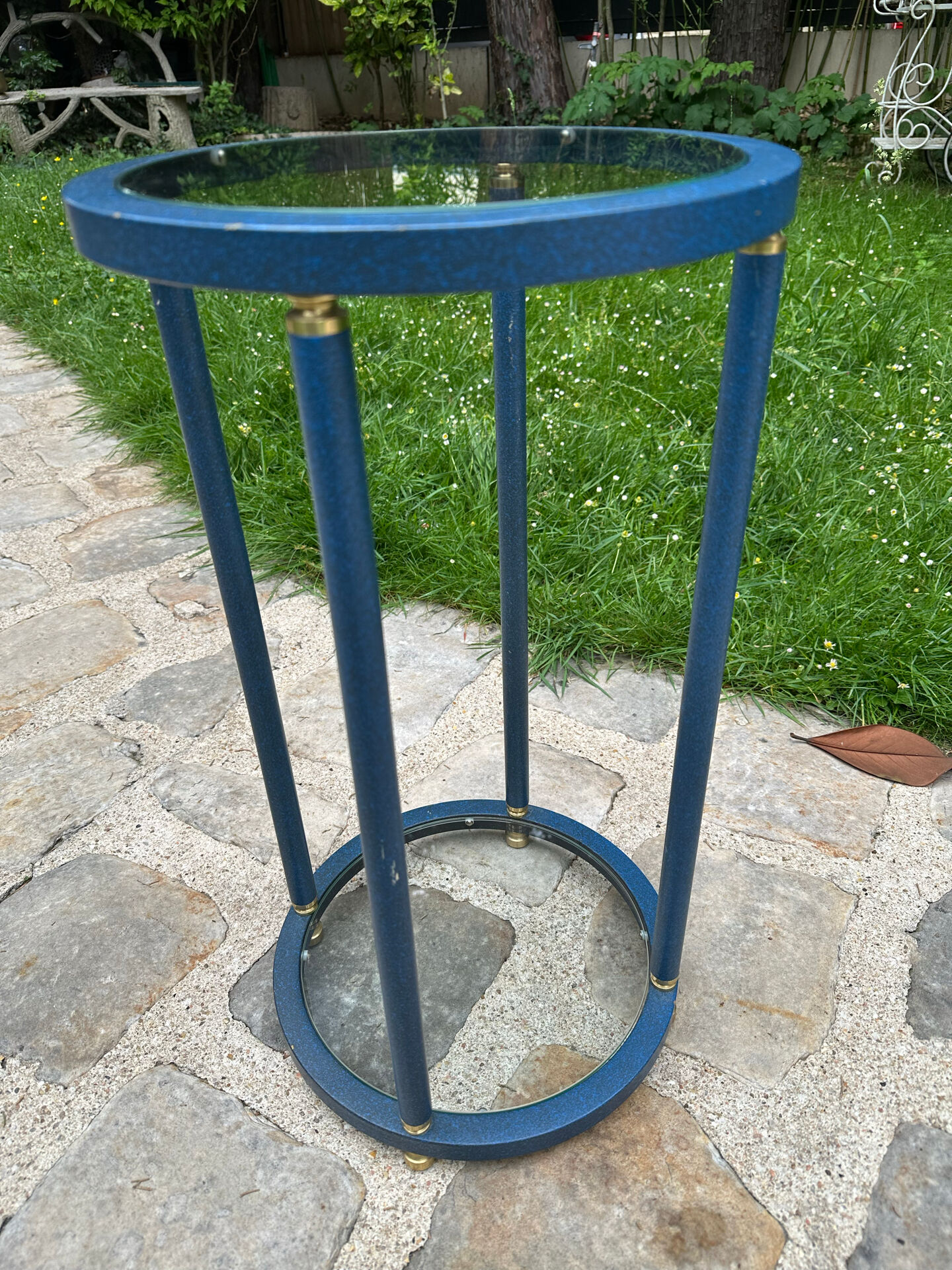 Metal side table