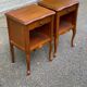 2 Louis XV bedside tables in cherry wood from 1950.