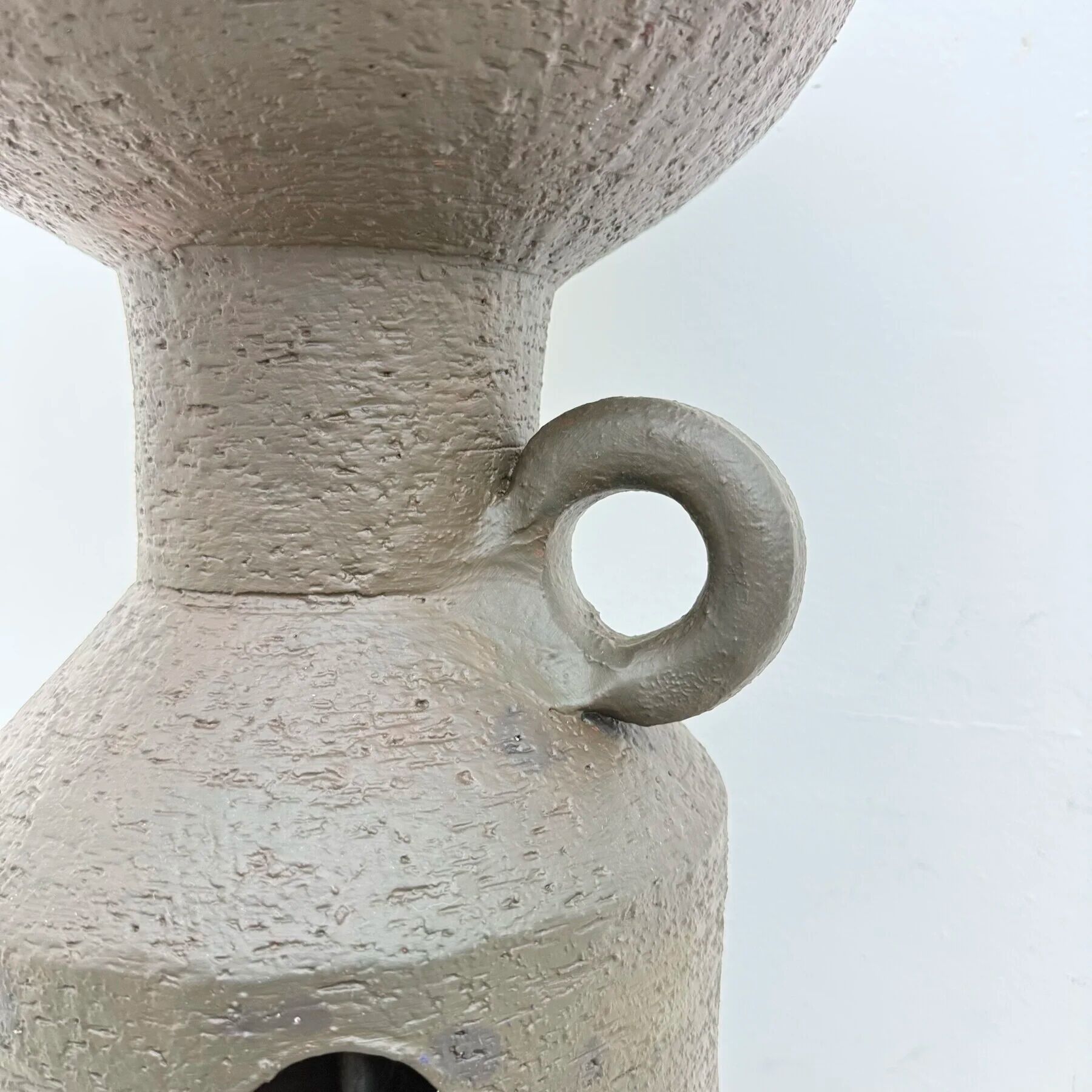 Large Doria Leuchten ceramic table lamp / floor lamp, 1970s