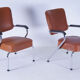 Chaises cognac cuir - set de 2
