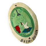 Old enameled plaque “Bathroom”