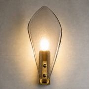 Designer Gray Sanded Leaf Murano Glass Wall Sconces, Contemporary Set of 4