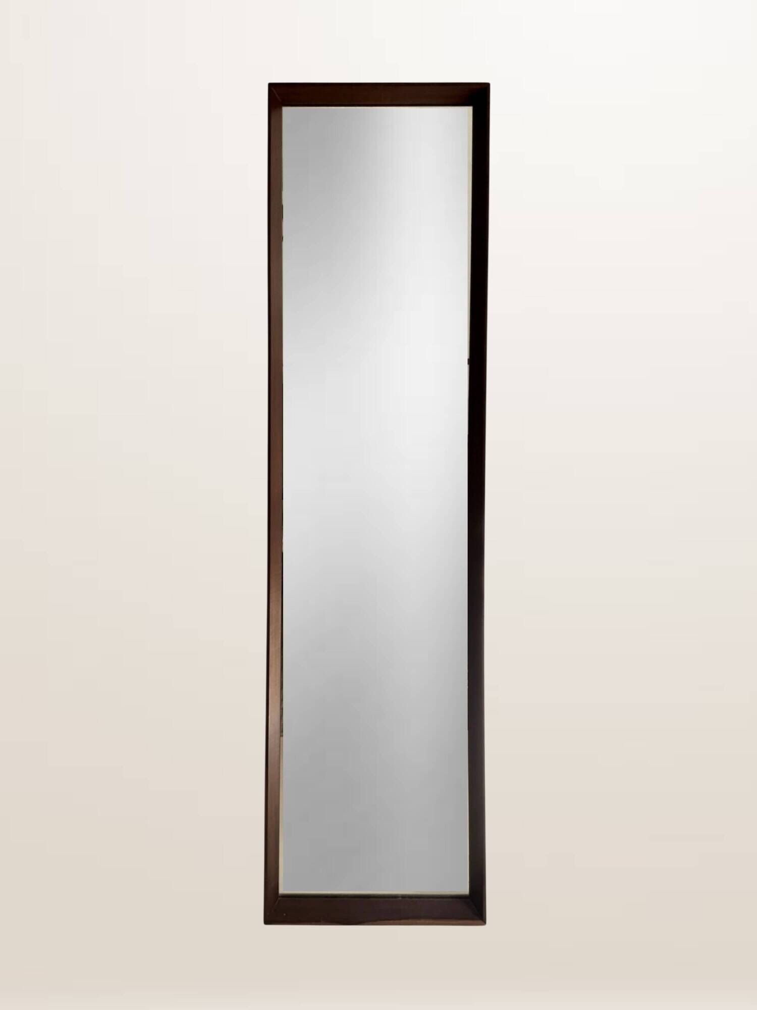 Scandinavian teak mirror — 123 x 32 cm