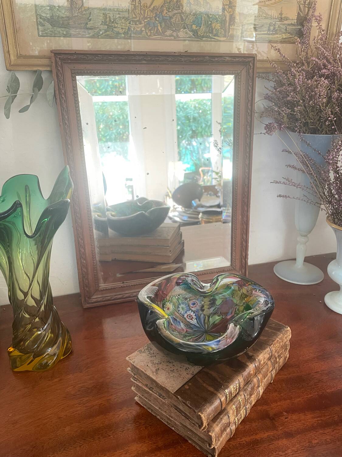 Murano “tutti frutti” AVEM pocket ashtray circa 1950