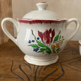 Sugar lot, cups, saucers Digoin