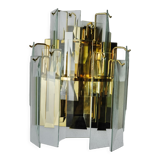 Venini wall lamp, cascading bevelled glass, Italy, 1970