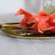 Old olive green oval serving dish Gien France