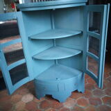 Storage in corner cabinet