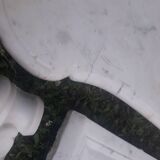 Fireplace XIX ° marble louis XV style with narrowed and floor slabs