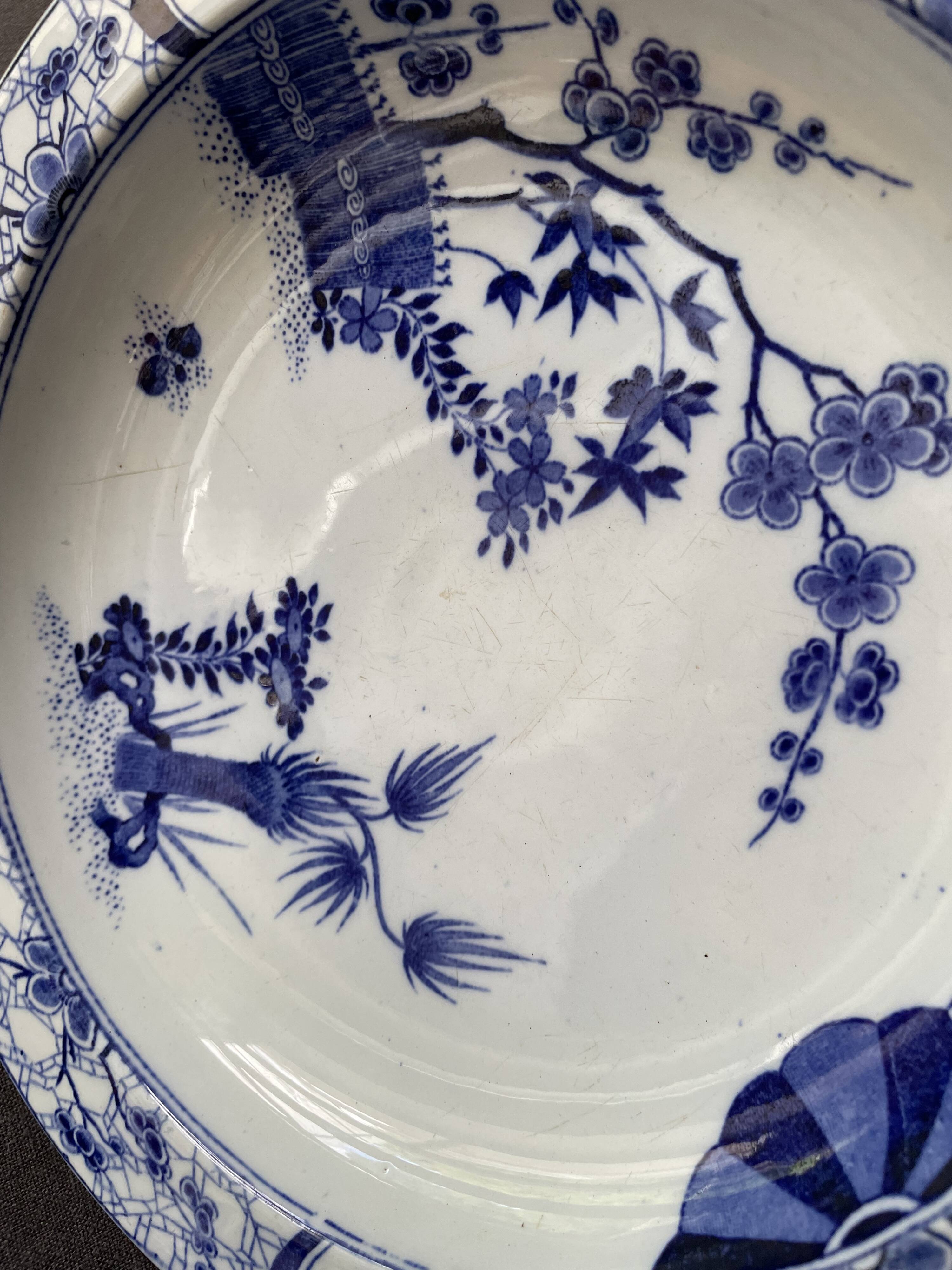 Earthenware compotier Creil & Montereau Japanese service 19th century