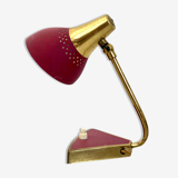 Perforated brass table lamp 1950